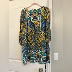 Umgee L Bohemian Printed Tunic Dress
